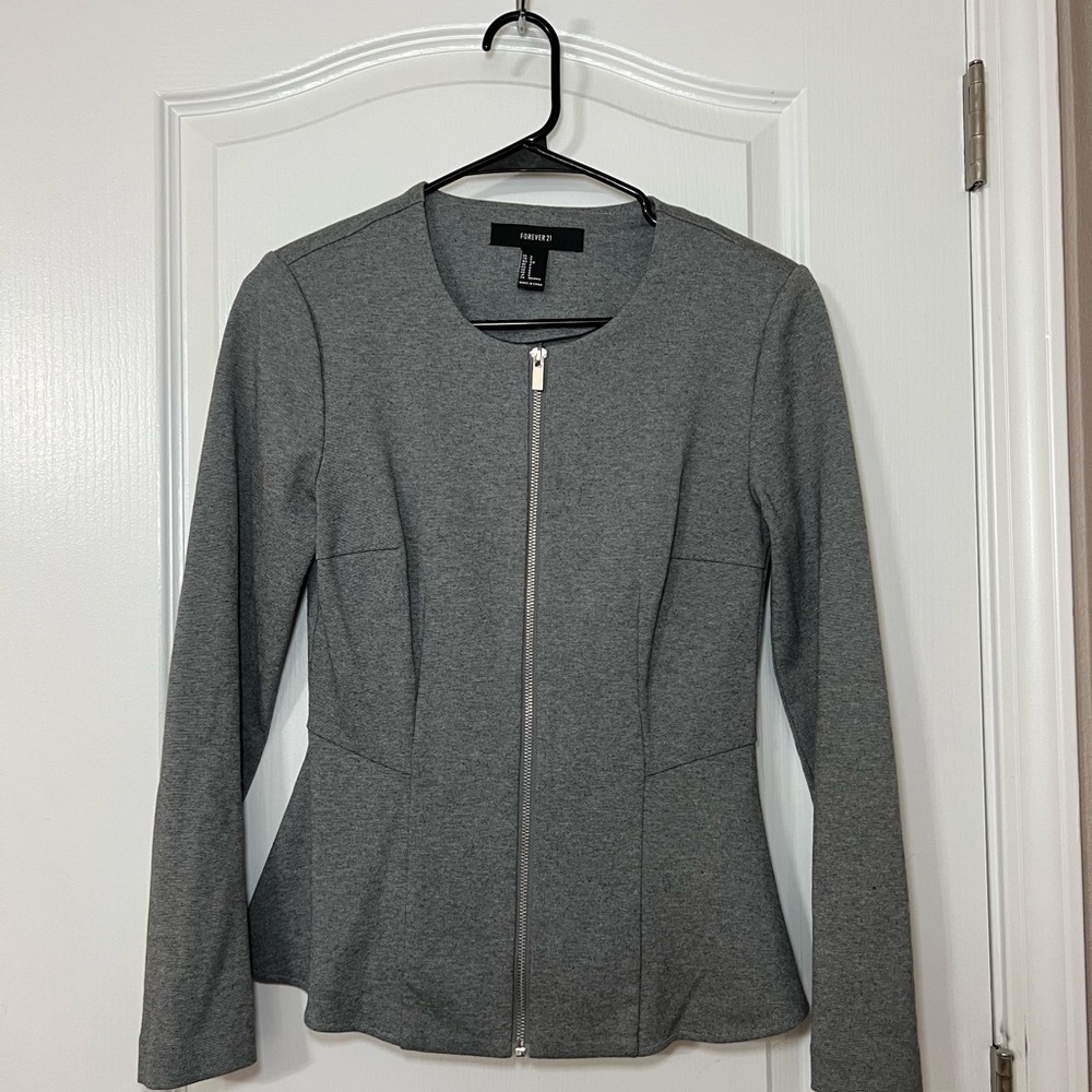 Fashion Nova Peplum Bomber Jacket